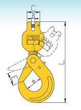 YF007 G80 Clevis Swivel Self-Locking Safety Hooks-European Type