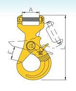 YF236 G80 Long Body Clevis Self-locking Safety Belt Hooks