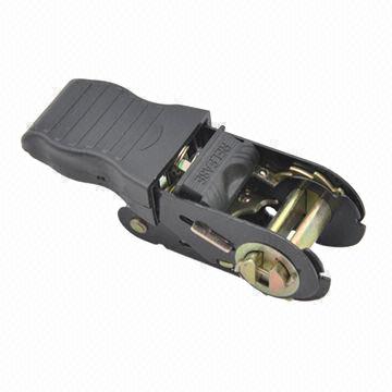 1-inch x 1800lbs Ratchet Buckle with Soft Black Handle black